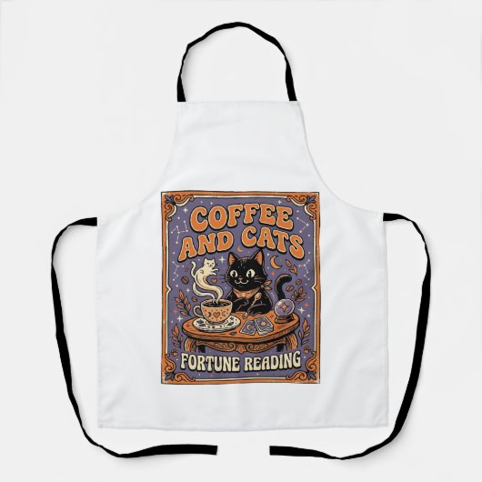 Kaffee und Katzen Katze Teeblätter Kaffee Schicksa Schürze (Vorderseite)