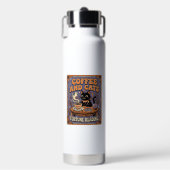 Kaffee Und Katzen Katze Teeblätter Kaffee Schicksa Trinkflasche (Vorderseite)