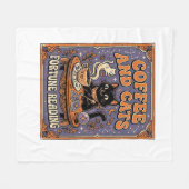 Kaffee und Katzen Katzen-Teeblätter Kaffees Schick Fleecedecke (Vorderseite (Horizontal))