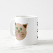 Kaffee und Katzen machen mich glücklich Tasse (Vorderseite Links)
