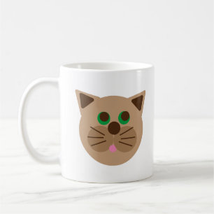 Kaffee und Katzen machen mich zu einer glückliche Kaffeetasse
