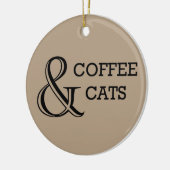 Kaffee und Katzen mit Foto Keramik Ornament (Links)