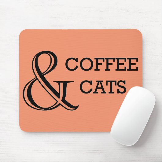 Kaffee und Katzen Mousepad (Mit Mouse)