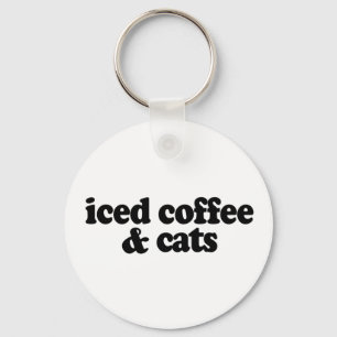 Kaffee und Katzen Schlüsselanhänger