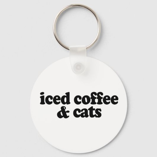 Kaffee und Katzen Schlüsselanhänger (Vorderseite)