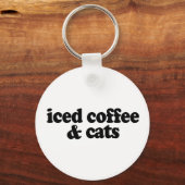 Kaffee und Katzen Schlüsselanhänger (Vorderseite)