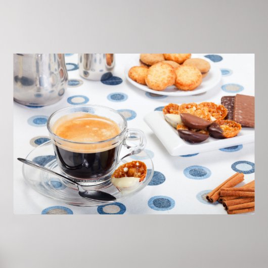 Kaffee- und Keksbecher Poster (Vorne)