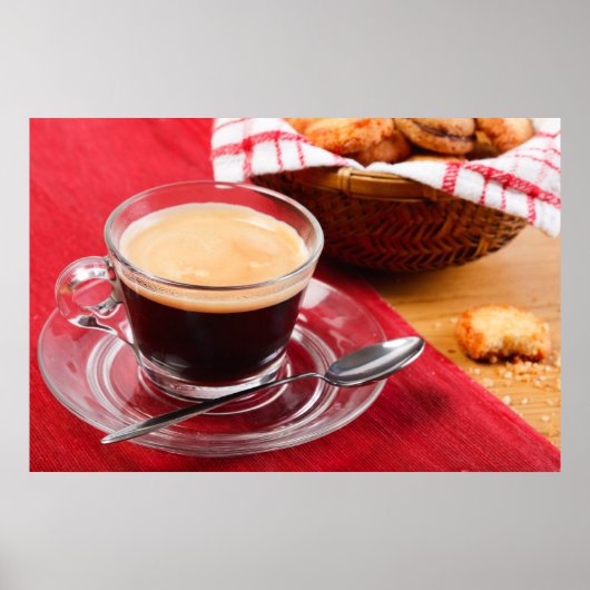 Kaffee- und Keksbecher Poster (Vorne)