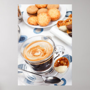 Kaffee- und Keksbecher Poster