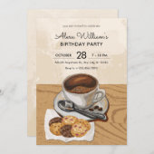 Kaffee und Kekse Einladung (Vorne/Hinten)