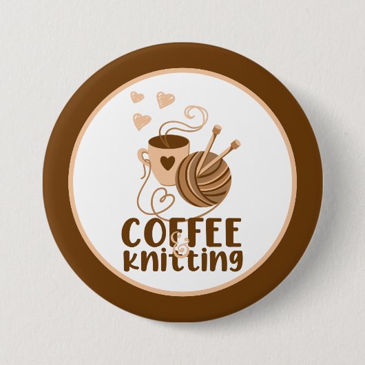 Kaffee- und Knopfdruck Button (Vorderseite)