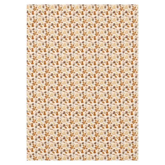 Kaffee- und Kochmuster Tischdecke (Vorderseite)