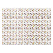 Kaffee und Komfort Illustriertes Muster Tischdecke (Vorderseite (Horizontal))
