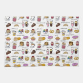 Kaffee-und Komfort-Nahrungsmittelillustriertes Geschirrtuch (Horizontal)