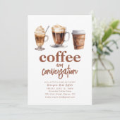 Kaffee- und Konferenzgespräch Einladung (Stehend Vorderseite)