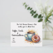 Kaffee und Konversation Frauenklub Postkarte (Stehend Vorderseite)