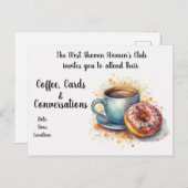 Kaffee und Konversation Frauenklub Postkarte (Vorne/Hinten)