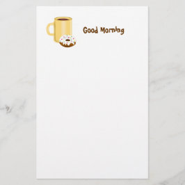 Kaffee-und Krapfen-Briefpapier Briefpapier