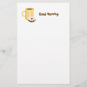 Kaffee-und Krapfen-Briefpapier Briefpapier