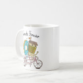 Kaffee-und Krapfen-Freund-für immer Tasse (Vorderseite Links)