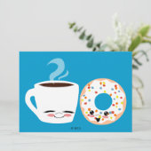 Kaffee-und Krapfen-Kumpel Einladung (Stehend Vorderseite)