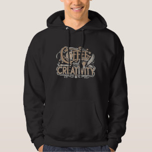 Kaffee und Kreativität Typografie Hoodie
