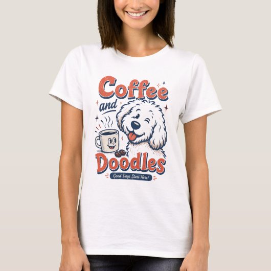 Kaffee Und Kritzeleien T-Shirt (Vorderseite)