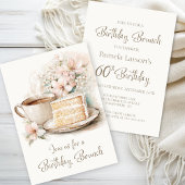 Kaffee und Kuchen 60. Geburtstag Brunch Einladung