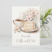 Kaffee und Kuchen 85. Geburtstag Einladung (Stehend Vorderseite)