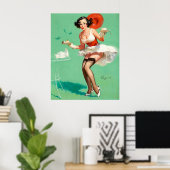 Kaffee und Kuchen Button Up Poster (Heimbüro)