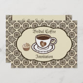 Kaffee und Kuchen, Damast Brauerei Einladung (Vorne/Hinten)