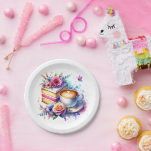 Kaffee und Kuchen Geburtstag des besten Freundes Pappteller