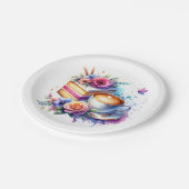 Kaffee und Kuchen | Geburtstag des besten Freundes Pappteller (Schrägansicht)