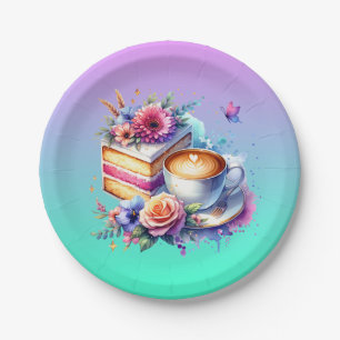 Kaffee und Kuchen Geburtstag des besten Freundes Pappteller