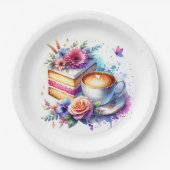 Kaffee und Kuchen | Geburtstag des besten Freundes Pappteller (Vorderseite)