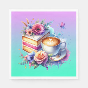 Kaffee und Kuchen Geburtstag des besten Freundes Serviette