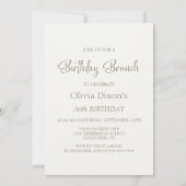 Kaffee und Kuchen jeden Alters Brunch Einladung (Rückseite)