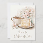 Kaffee und Kuchen jeden Geburtstag Einladung (Vorderseite)