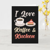 Kaffee und Kuchen Karte (Gelbe Blume)