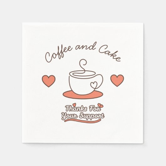 Kaffee und Kuchen Serviette (Vorderseite)