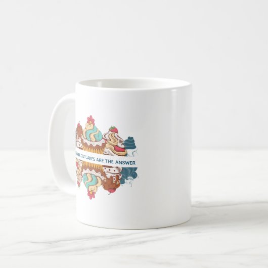 Kaffee und Kuchen sind das Answer Funny Sprichwort Kaffeetasse (Vorderseite Links)