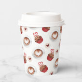 Kaffee- und Kuchendesign Pappbecher (Rückseite)