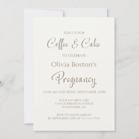 Kaffee- und Kuchendusche Einladung (Rückseite)