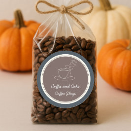 Kaffee- und Kuchenkaffee Quadratischer Aufkleber