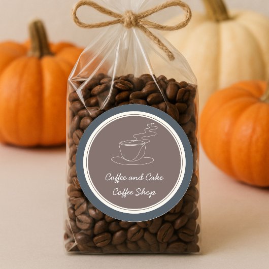 Kaffee- und Kuchenkaffee Quadratischer Aufkleber