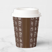 Kaffee- und Kuchenmuster Pappbecher (Rechts)