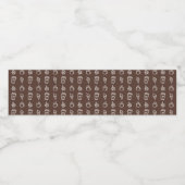 Kaffee- und Kuchenmuster Wasserflaschenetikett (Einzelnes Label)