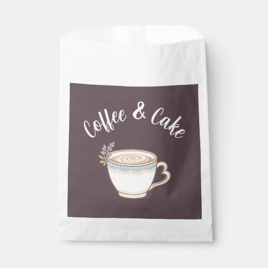 Kaffee- und Kuchensiegel-Aufkleber Geschenktütchen (Vorderseite)