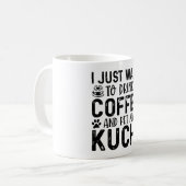 Kaffee und Kuchi Funny Dog Kaffeetasse (Vorderseite Links)