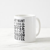 Kaffee und Labrador Retriever Funny Kaffeetasse (VorderseiteRechts)